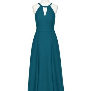 Size 2 Azazie Ink Blue Melody Dress